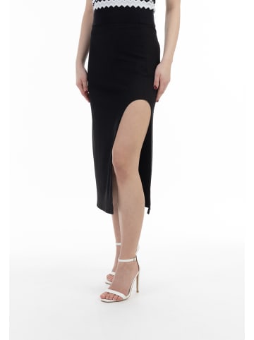 faina Damen Midirock Aus Strick in Schwarz