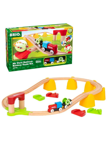 Brio Aktionsspiel BRIO My first Railway - Mein erstes Bahn Set mit Batterielok Ab 18 Monate in bunt