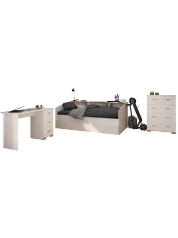 58 aufm Kessel KINDERZMMER-SET Parisot Sleep 4-tlg. Holznachbildung Weiß/Eiche