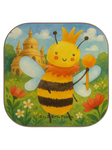 Mr. & Mrs. Panda Tassen Untersetzer Biene König Design ohne Spruch in Weiß