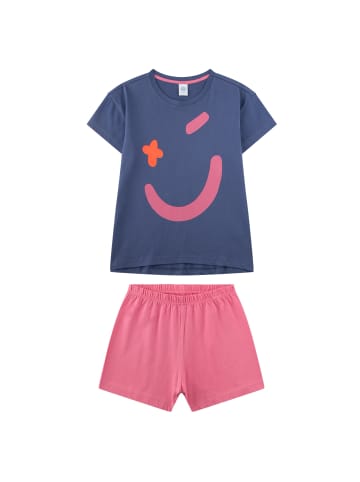 Sanetta Pyjama in Blau/Pink