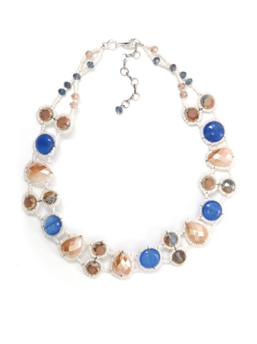 collezione alessandro Kurze Kette " Elise " in blau