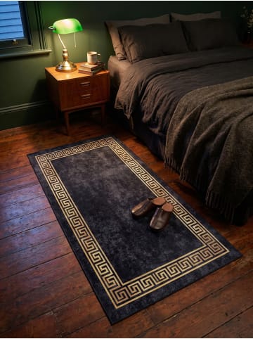 KADIMA DESIGN Teppich Flachgewebe Waschbar Mäander PIZOL Strapazierfähig OEKO-TEX