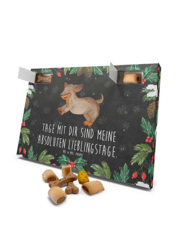 Mr. & Mrs. Panda Hunde Adventskalender Hund Dackel mit Spruch in Kreidetafel