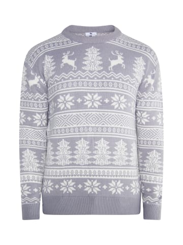 MO X-Mas-Pullover in Grau Weiss