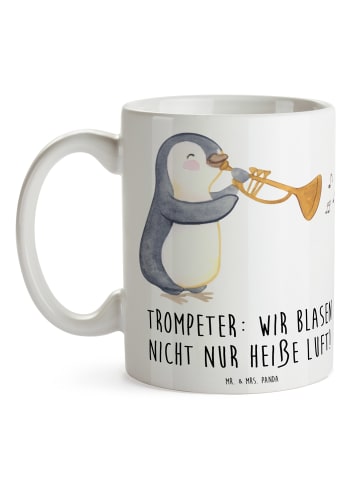 Mr. & Mrs. Panda Kaffeetasse Trompete Kunst mit Spruch in Weiß