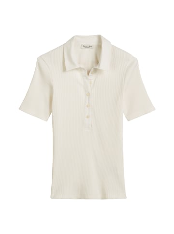 Marc O'Polo Geripptes Poloshirt slim in White Cotton
