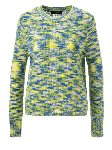 Aniston CASUAL Strickpullover in blau-grün-gelb-weiß