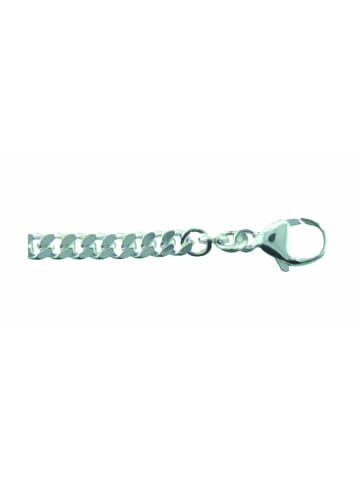 Adeliás Damen 925 Silber Flach Panzer Armband 19 cm Ø 4 mm in silber
