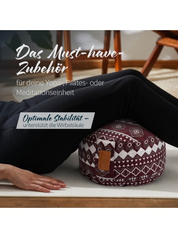 DoYourFitness Yoga-Kissen Vishnu gefüllt Buchweizen rund Style 2 Bunt