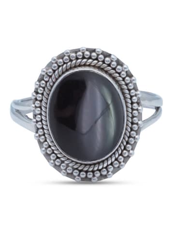 Mantraroma 925er Silber - Ringe mit Onyx
