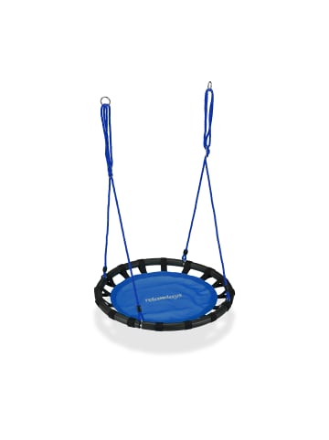 relaxdays Nestschaukel in Blau - Ø 80 cm
