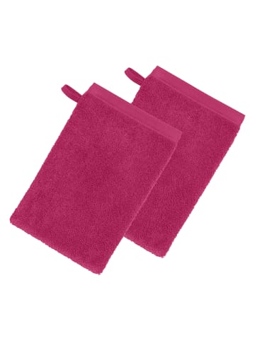 Erwin Müller Waschhandschuh 2er-Pack Heidenheim in fuchsia