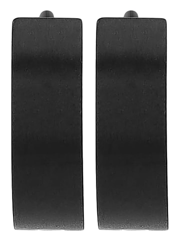 Adeliás Unisex Ohrringe – Creole aus Edelstahl in schwarz