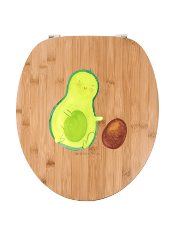 Mr. & Mrs. Panda Motiv WC Sitz Avocado Kern rollt ohne Spruch in Braun