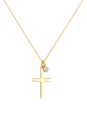 Elli Halskette 925 Sterling Silber Kreuz in Gold