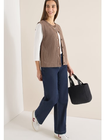 Cecil Rib Mix Vest in Urban Taupe Melange