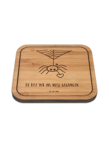 Mr. & Mrs. Panda Tischuntersetzer Spinne Agathe Liebe mit Spruch in Transparent