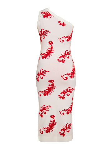 ebeeza Damen Kleid in WOLLWEISS ROT