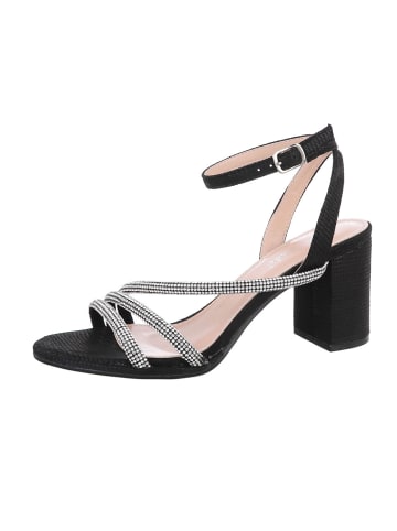 Ital-Design High-Heel Sandalette in Schwarz