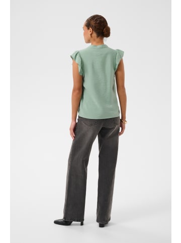 Kaffe Kurzarm-Bluse KAcarrie Regular fit in Jadeite