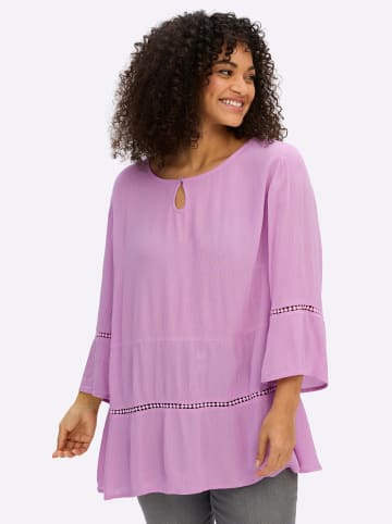 sheego 3/4-Arm-Bluse in orchidee