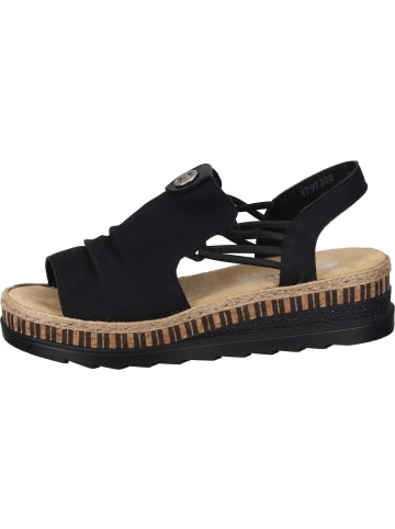 rieker Komfort-Sandalen in schwarz/schwarz