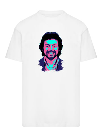 F4NT4STIC Oversize T-Shirt TV Times Jeremy Beadle 1982 Pop Art in weiß