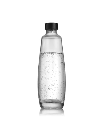 SodaStream Wassersprudler Flasche 2 Glas-Flaschen 1L Twinpack in schwarz