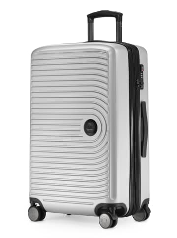 Hauptstadtkoffer Mitte - Mittelgroßer Koffer Trolley Reisekoffer TSA, 68cm, 4 Rollen, 88 L in matt Weiß