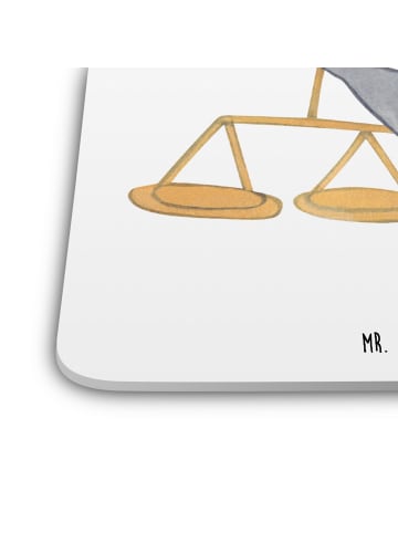 Mr. & Mrs. Panda Untersetzer Waage Astrologie ohne Spruch in Weiß