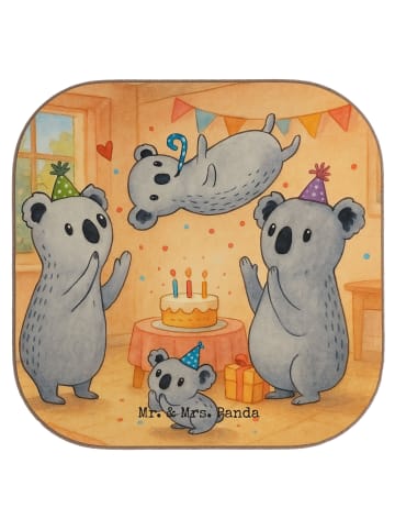 Mr. & Mrs. Panda Untersetzer für Gläser Koalas Geburtstag Design... in Weiß