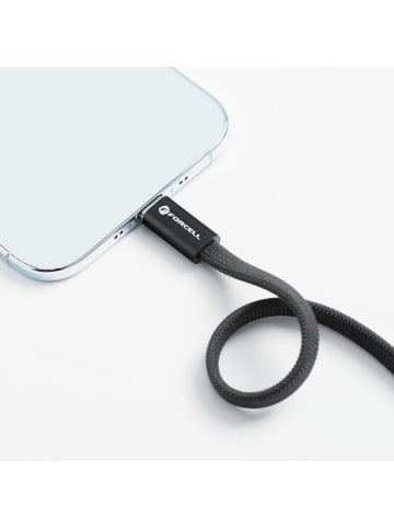COFI 1453 Forcell Ladekabel USB-C auf USB-C F-Energy Cafule Flat CCFN23 in Transparent