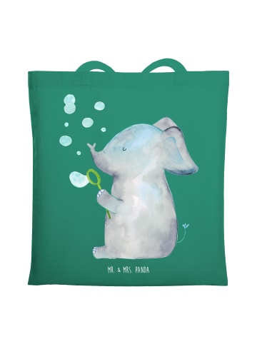 Mr. & Mrs. Panda Shopping Tasche Elefant Seifenblasen ohne Spruch in Mint