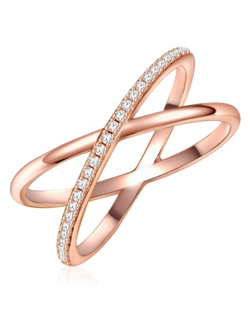 Glanzstücke München Ring Sterling Silber roségold Zirkonia weiß in roségold