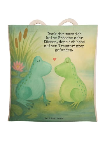 Mr. & Mrs. Panda Einkaufstasche Frosch Liebe Design mit Spruch in Weiß