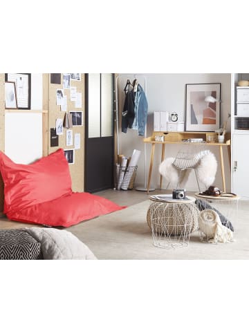Beliani Sitzsackbezug FUZZY in Rot - (W) 140 x (L) 180 cm