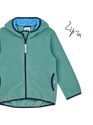 finkid Fleecejacke Paukku Zip-In in Grün