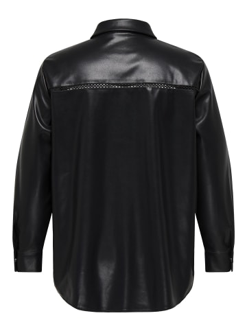 ONLY Carmakoma Kunstlederhemd in Black