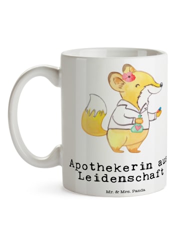 Mr. & Mrs. Panda Tasse Apothekerin Leidenschaft mit Spruch in Weiß