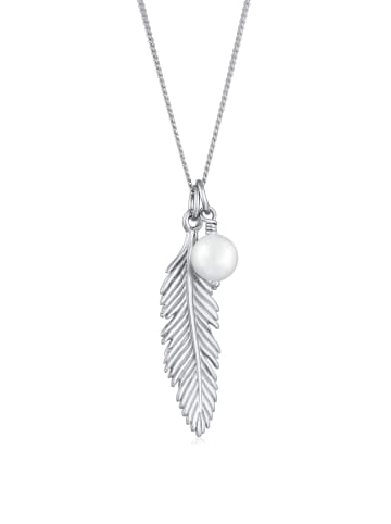 Elli Halskette 925 Sterling Silber Feder in Silber