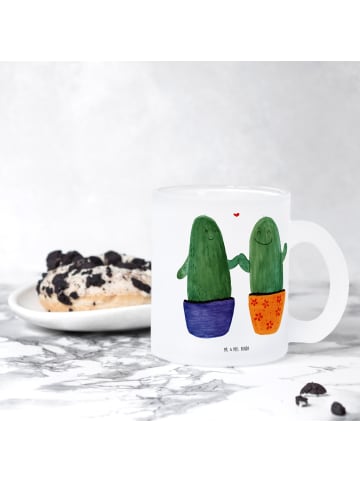 Mr. & Mrs. Panda Teeglas Kaktus Liebe ohne Spruch in Transparent