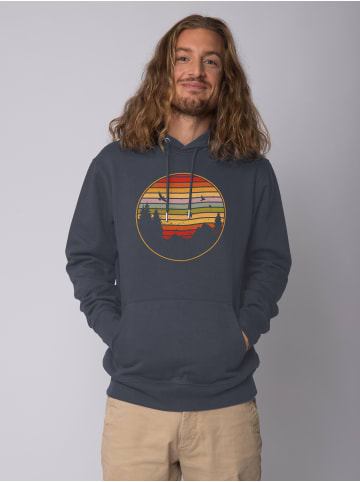 wat? Apparel Sweatshirt Sunset Berge & Tannen in India Ink Grey