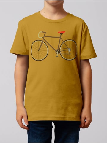 wat? Apparel T-Shirt Fahrrad in Ocker