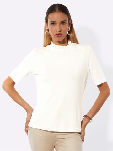 creation L Stehkragenshirt in ecru