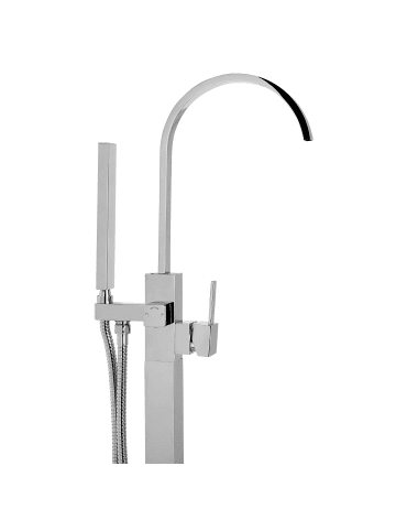 Beliani Wannenarmaturen RIBBON in Silber - (W) 15 x (H) 112 x (L) 23 cm