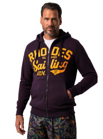 JP1880 Sweatjacke in dunkel violett