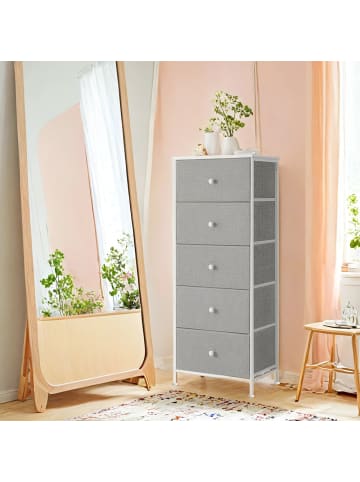 SONGMICS Kommode Bellah in Grau-Creme - (B)45.1 x (H)112.8 x (T)30.1 cm
