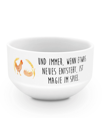 Mr. & Mrs. Panda schälchen Huhn Stolz mit Spruch in Weiß