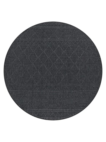 KADIMA DESIGN Teppich Kurzflor Rauten Wohnzimmer in Anthrazit